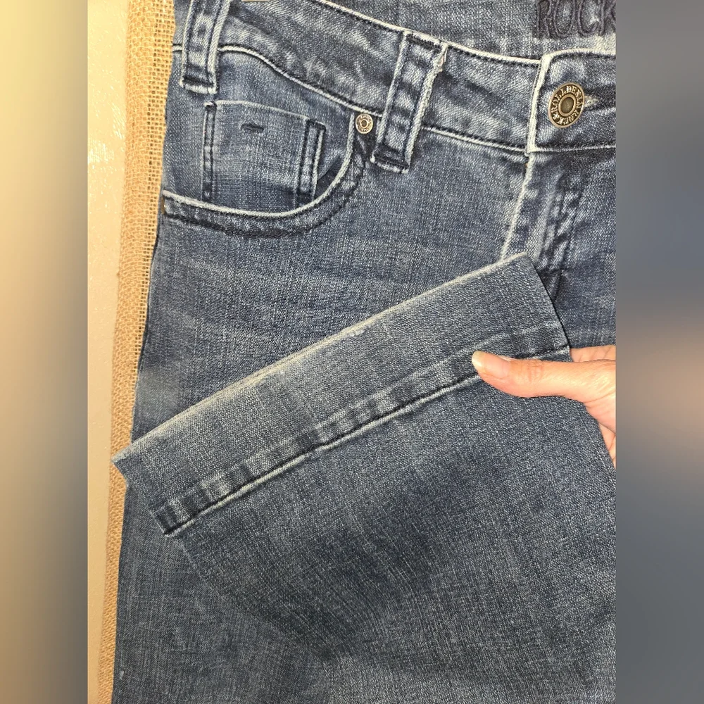 Women's Rock And Roll Cowgirl Classic Blue Women's Jeans Low Rise Size 29 x 30 - Picture 3 of 16